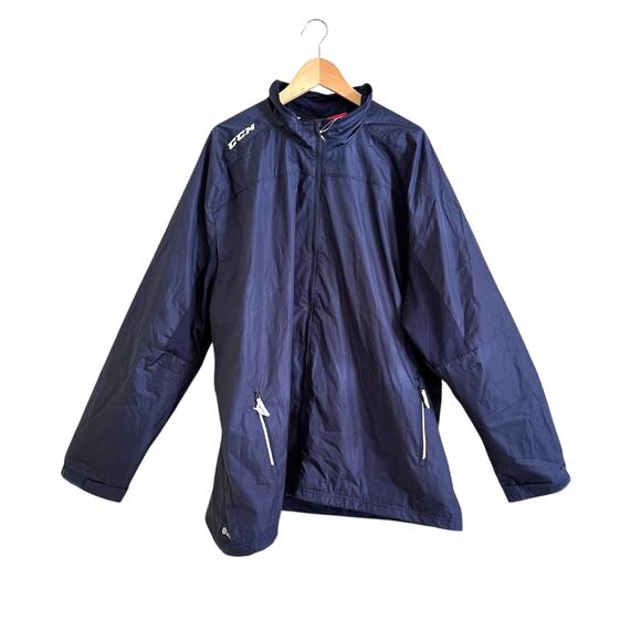 NWT CCM TEAM Hockey Premium Warm-Up Skate Jacket Adult 3XL  True Navy - J5590 - Picture 1 of 8